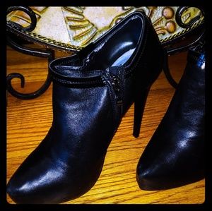 Black Leather Ankle Boots